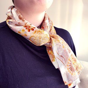 Floral Fashion Hair / Neck Scarf